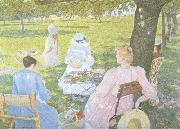 Theo Van Rysselberghe Family in an Orchard (nn02) painting